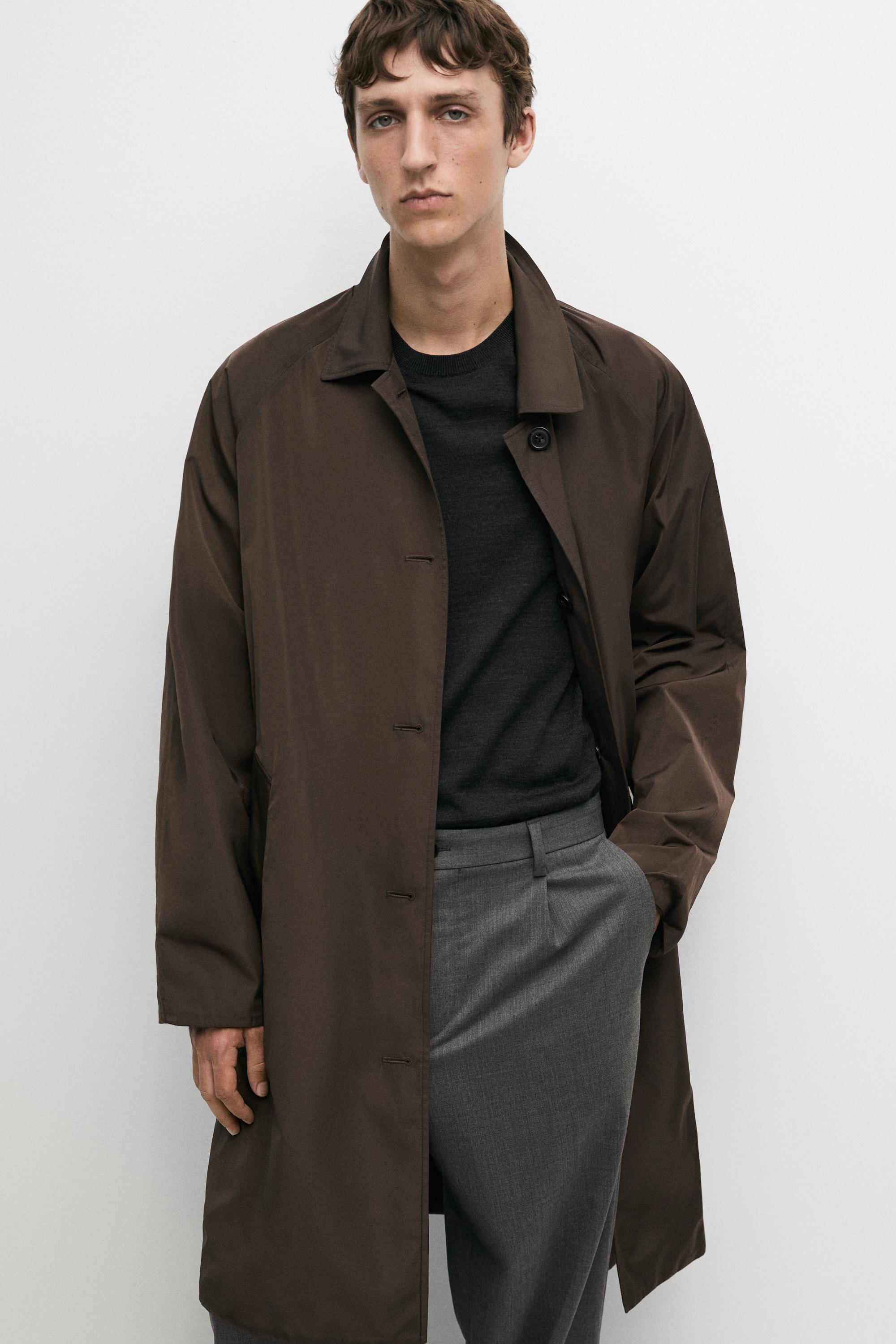 Long reversible trench coat